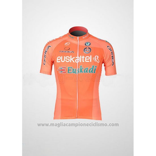 2011 Abbigliamento Ciclismo Euskalte Arancione Manica Corta e Salopette